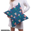 Ambesonne Cartoon Fabric by The Yard, Images of Pink Pigs Wearing Clothes and Balloons Hearts Along Yellow Stars, Decorative Fabric for Upholstery and Home Accents, 1 Yard, Pink Blue(Pink Blue)