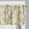 Ambesonne Botanical Valance & Tier Curtain 3 pcs Set, Lone Autumn Tree Theme Leafless Branches on Shadowy Beige Background, Window Treatments for Kitchen Room Decor, 55″ x 24″, Beige and Charcoal Grey