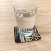 Ambesonne Eiffel Tower Coaster Set of 4, Eiffel Tower Paris is Always an Idea Tourism Locations Love, Square Hardboard Gloss Coasters, Standard Size, White Black(Black Brown)