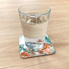Ambesonne Eiffel Tower Coaster Set of 4, Eiffel Tower Paris is Always an Idea Tourism Locations Love, Square Hardboard Gloss Coasters, Standard Size, White Black(Orange Teal)