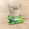 Ambesonne Eiffel Tower Coaster Set of 4, Eiffel Tower Paris is Always an Idea Tourism Locations Love, Square Hardboard Gloss Coasters, Standard Size, White Black(Green)