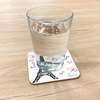 Ambesonne Eiffel Tower Coaster Set of 4, Eiffel Tower Paris is Always an Idea Tourism Locations Love, Square Hardboard Gloss Coasters, Standard Size, White Black(White Black)