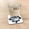 Ambesonne Eiffel Tower Coaster Set of 4, Eiffel Tower Paris is Always an Idea Tourism Locations Love, Square Hardboard Gloss Coasters, Standard Size, White Black(Azure Blue)