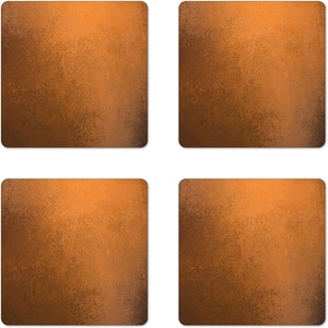 Ambesonne Eiffel Tower Coaster Set of 4, Eiffel Tower Paris is Always an Idea Tourism Locations Love, Square Hardboard Gloss Coasters, Standard Size, White Black(Ginger Brown)