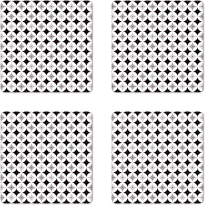 Ambesonne Eiffel Tower Coaster Set of 4, Eiffel Tower Paris is Always an Idea Tourism Locations Love, Square Hardboard Gloss Coasters, Standard Size, White Black(Grey Red)