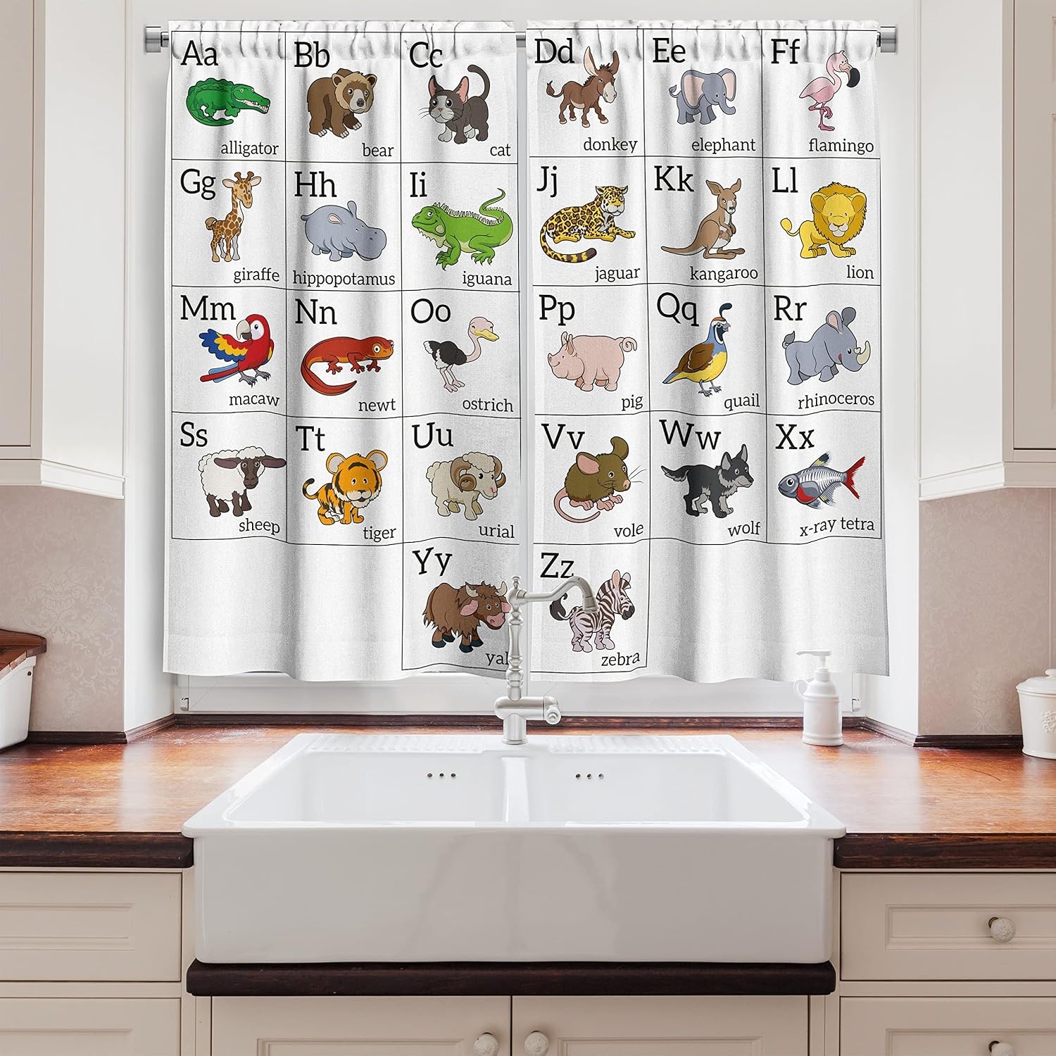 image:imageAmbesonne Dog Lover Valance amp Tier Curtain 3 pcs Set Hand Drawn Paw Print Doodles Circular Pattern Drawing Style Animal Window Treatments for Kitchen Room Decor 55 x 24 Charcoal BeigeMulti Color