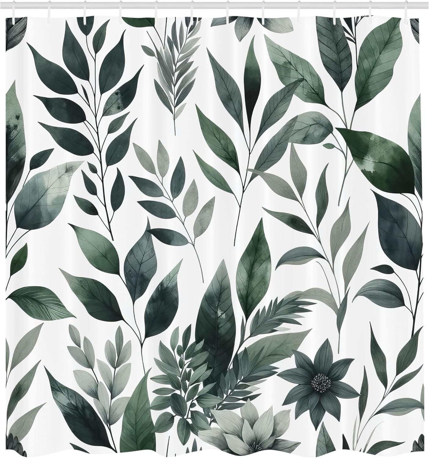 image:imageAmbesonne Sage Green Shower Curtain Mid Century Modern Style Chill Mountain Range Landscape Featuring Woods Cloth Fabric Bathroom Decor Set with Hooks 69 W x 75 L Dusk Eggshell TealLaurel Green
