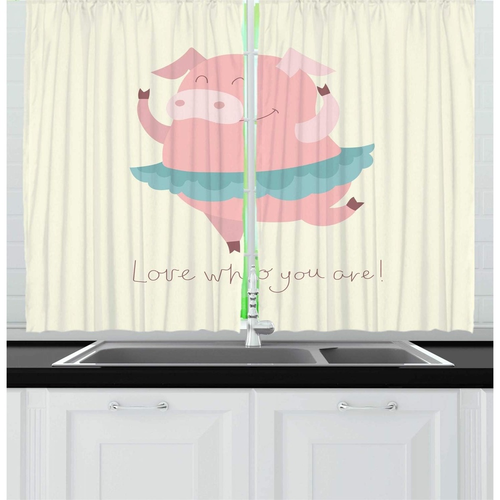 image:imageAmbesonne Dog Lover Valance amp Tier Curtain 3 pcs Set Hand Drawn Paw Print Doodles Circular Pattern Drawing Style Animal Window Treatments for Kitchen Room Decor 55 x 24 Charcoal BeigeIvory Pale Blue Grey Pale Teal Rose