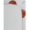 Ambesonne Basketball Fitted Sheet, Cartoon Classical Balls Competition Scoring Professional Tournament, Soft Decorative Fabric Bedding All-Round Elastic Pocket, Twin Size, Cinnamon White(Cinnamon White)