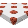 Ambesonne Basketball Fitted Sheet, Cartoon Classical Balls Competition Scoring Professional Tournament, Soft Decorative Fabric Bedding All-Round Elastic Pocket, Twin Size, Cinnamon White(Cinnamon White)