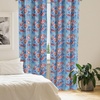 Ambesonne Cartoon Window Curtains, Style Otters with Ornamental Seaweed and Corals in Blue Water, Lightweight Decor 2-Panel Set with Rod Pocket, Pair of – 28″ x 95″, Ocean Blue