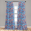 Ambesonne Cartoon Window Curtains, Style Otters with Ornamental Seaweed and Corals in Blue Water, Lightweight Decor 2-Panel Set with Rod Pocket, Pair of – 28″ x 95″, Ocean Blue