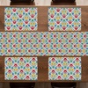 Ambesonne Leaf Table Runner & Placemats, Tropical Jungle Palm Tree Banana Leaves Frangipani Heliconia on Dark Blue Background, Set for Dining Table Decor, Placemat 4 pcs + Runner 16″x72″, Blue Teal(Green Blue Pink)