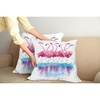 Ambesonne Animal Pillow Cushion Cover Pack of 2, Flamingos Love Birds Feather Romance Brushstroke Splash Watercolor Effect, Rectangle Decor Accent Pillow Case, 2 Pcs-36″ x 16″, Pink Blue Purple