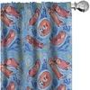Ambesonne Cartoon Window Curtains, Style Otters with Ornamental Seaweed and Corals in Blue Water, Lightweight Decor 2-Panel Set with Rod Pocket, Pair of – 28″ x 95″, Ocean Blue