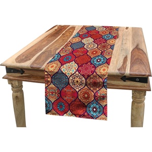 Ambesonne Butterfly Table Runner, Various Flying Butterflies Colors Hippie Style Print Design, Dining Room Kitchen Rectangular Runner, 16″ X 72″, Purple Pink(Ruby Orange)